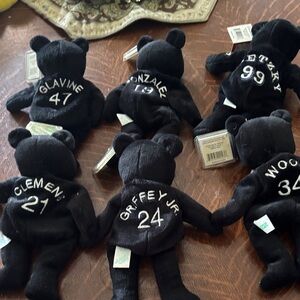 Black Baseball Player Bears Set